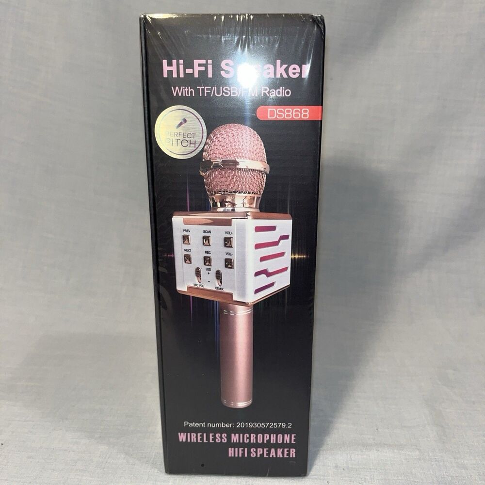 HiFi Speaker Wireless Microphone,  Bluetooth TF/USB/FM Radio DS868 NIB